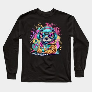 otter Dj 90s vibes Long Sleeve T-Shirt